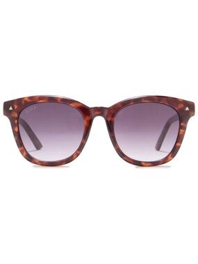 DIFF Quinn Sunglasses Tortoise Frame Grey Gradient Lens Unisex NWT